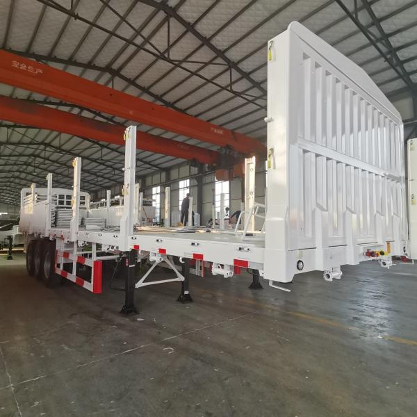 3 Axle Heavy Duty Fence Warehouse Trailer Truck Cargo Transport Semi-Trailer Tread 1840mm