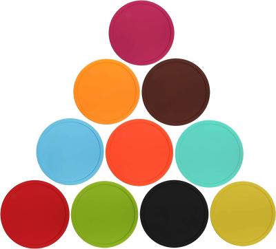 Skid Resistant Rubber Silicone Coasters For Coffee Cup Anti Stain