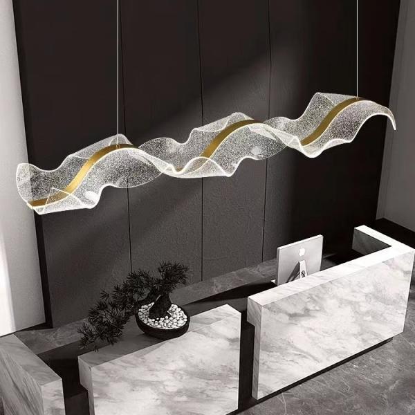 YLIGHTING Restaurant Créatif Salon Hôtel Lustre Moderne Luxe Lumière Bar Designer Ruban Art Lustre