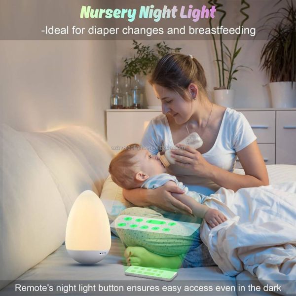 Colorful Portable Table Lamp Cute Remote Control Table Lamp Dimmable