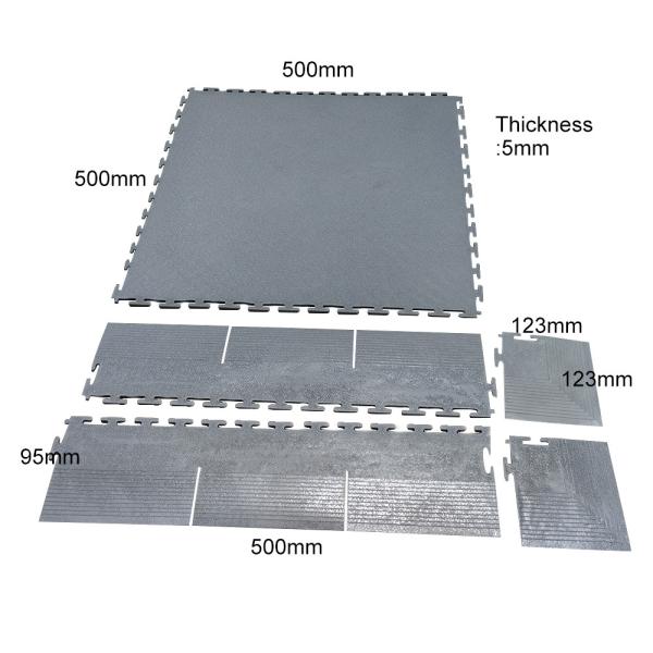 600x600mm Removable ESD Anti Static Interlocking PVC Vinyl Floor Material For Hospital / Cleanroom