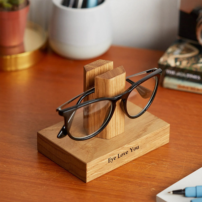 Wooden Eyeglass Frame Birthday Gift Retro Bracket Creative Decoration