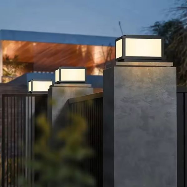 LED Solar Pillar Light With Energy-Saving LED Chips Weather-Resistant Design For Patio Pillars