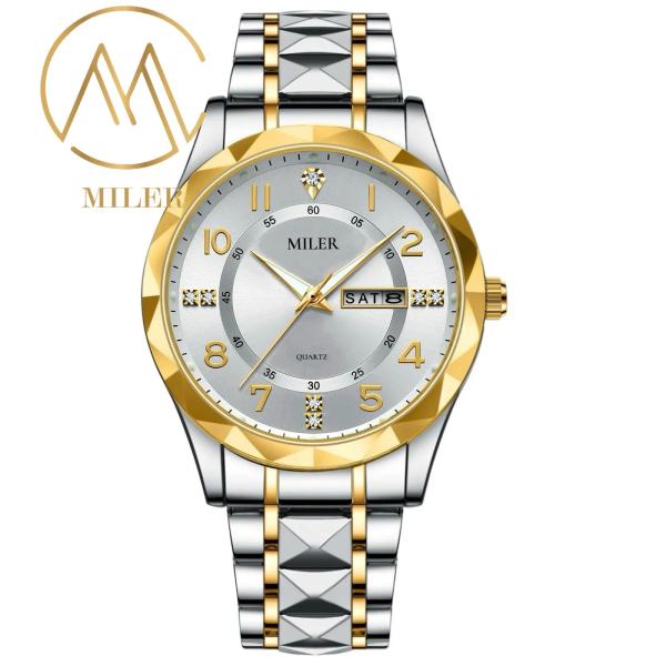 Miler Men's Quartz Dress Watch 30m Waterproof Stainless Steel