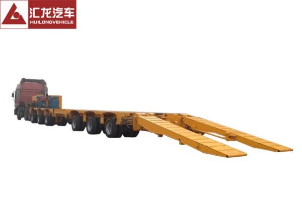 Multi Axle Steering Axle Heavy Duty Trailer Hydraulic Suspension low bed trailer