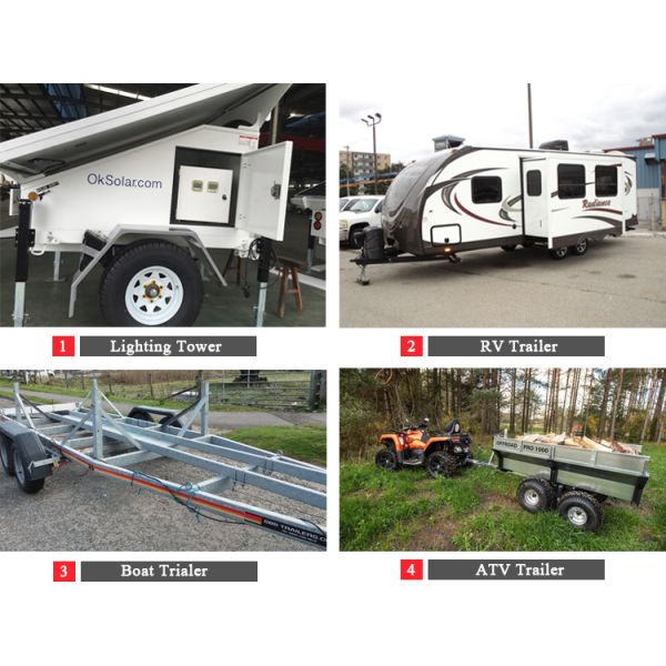 3500lb Max Payload Boat Trailer Axles And Hubs Made Of Durable Carbon Steel Material
