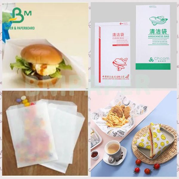 Snack Wrapping Smooth Food Grade 30 40 GSM MG White Paper Roll