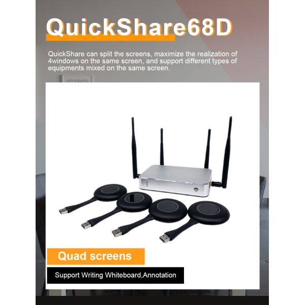 Представление 65m андроида BYOD беспроводное, Switcher Vga USB Hdmi