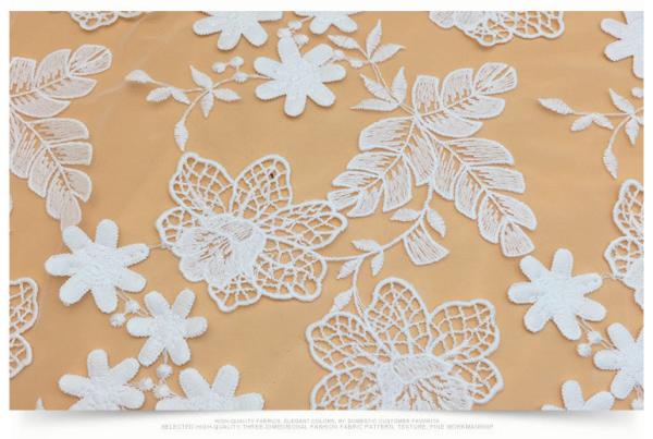 2018 Summer Newest Style  Embroidery Fabric 140cm wide for wedding dress