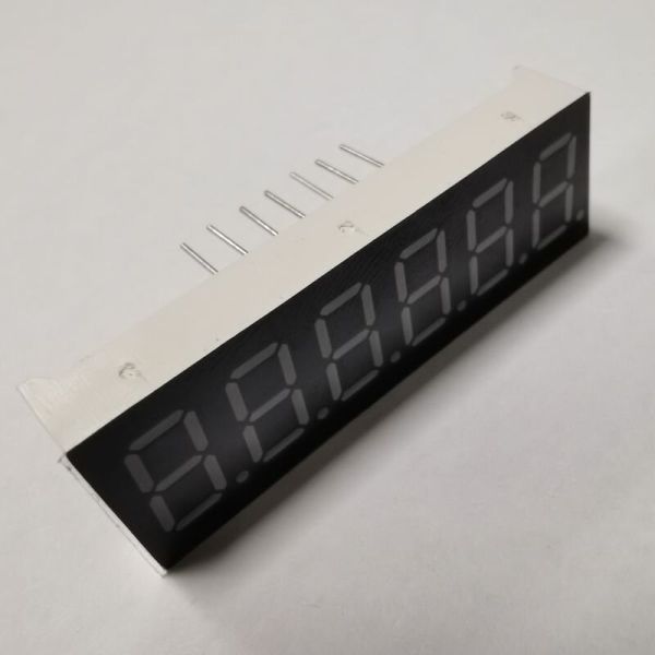 White 7 Segment LED Display 6 Digit 9.2mm Common Cathode for Digital Countdown Timer