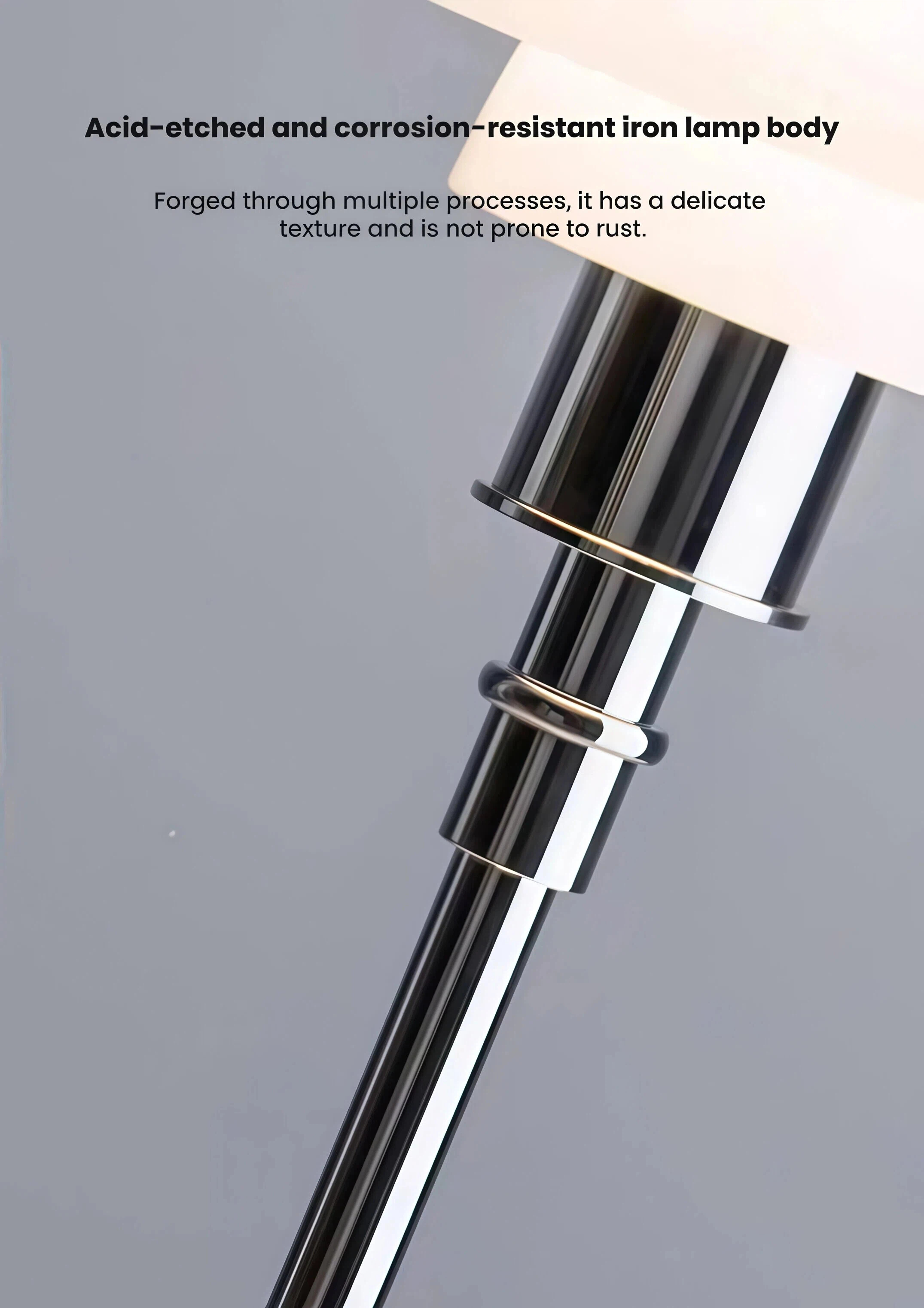 JYLIGHTING Modern Multi-Tier Glass & Aluminum Table Lamp, Dimmable LED Desk Light for Bedroom & Living Room