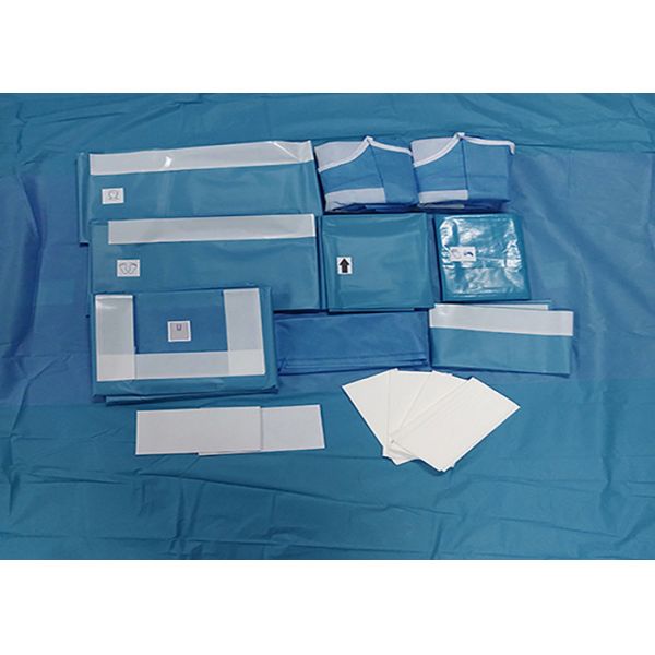 Пакет тазобедренного слоения пакета ткани пакета SMS процедуры стерильного зеленого хирургического необходимого терпеливый устранимый хирургический