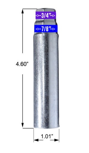 Silver Chrome Wheel Lug Nuts Solid Construction Acorn 4.4 Inch Length