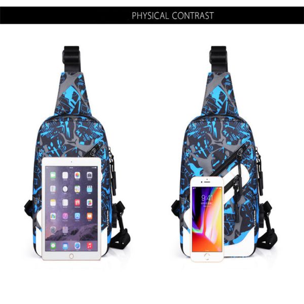 Neoprene Men'S Cross Body Sling Bag Waterproof Anti Theft Sling Bag Unisex