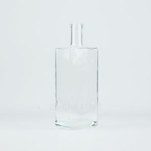 Cork Top 750ml Glass Liquor Bottles Flint Cube For Whisky 750g CY-897