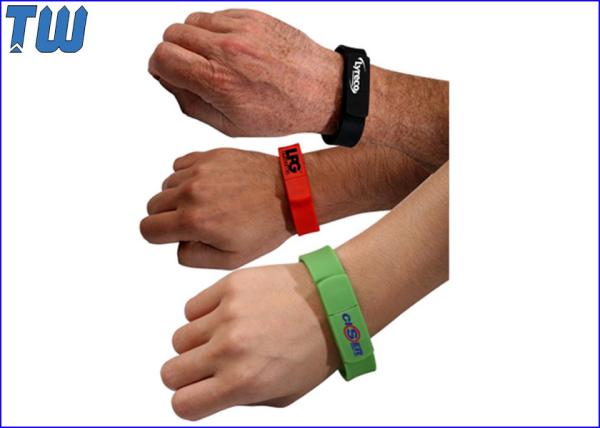 Silicon Wristband Usb Pen Drive 2GB Free Logo Printing Popular Design
