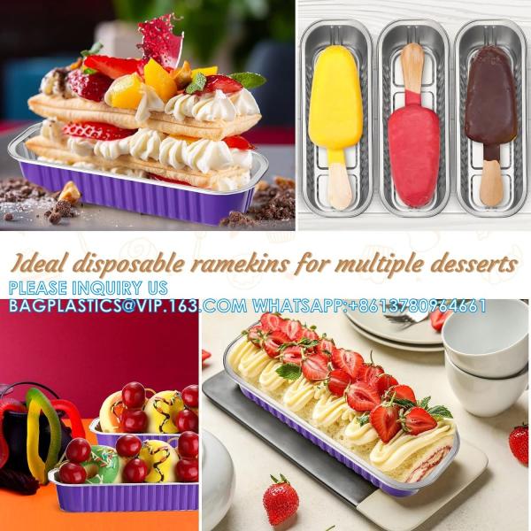 Loaf Pans With Lids Aluminum Foil Mini Cake Pans, Rectangle Baking Tins Containers For Brownie Muffin Bread