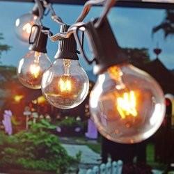 3M Connectable Outdoor String Lights G40 Globe Patio Lights Edison Glass Bulbs WaterproofE12 Socket Base Hanging Light Garland