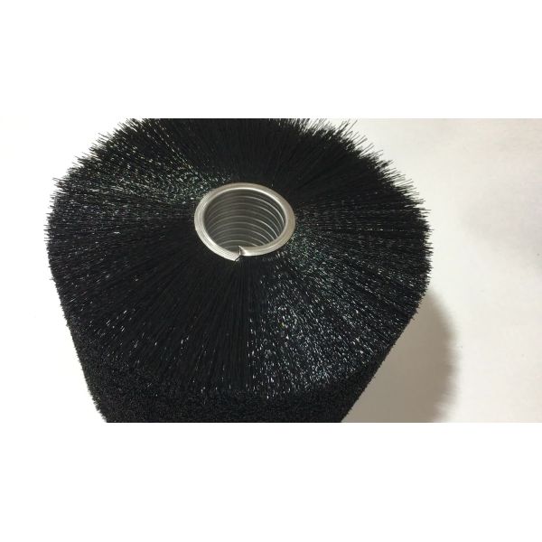 Soft Black Bristle Industrial Close External Cylindrical Nylon Spiral Coil Brush