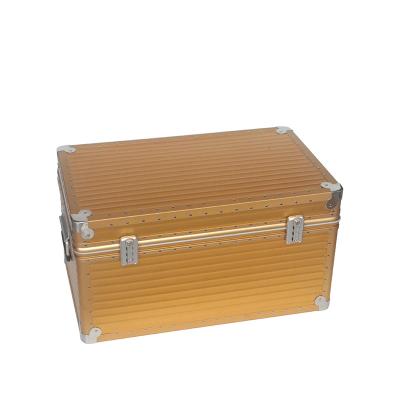 Large Golden Aluminium Flight Case With Big Handle For Army