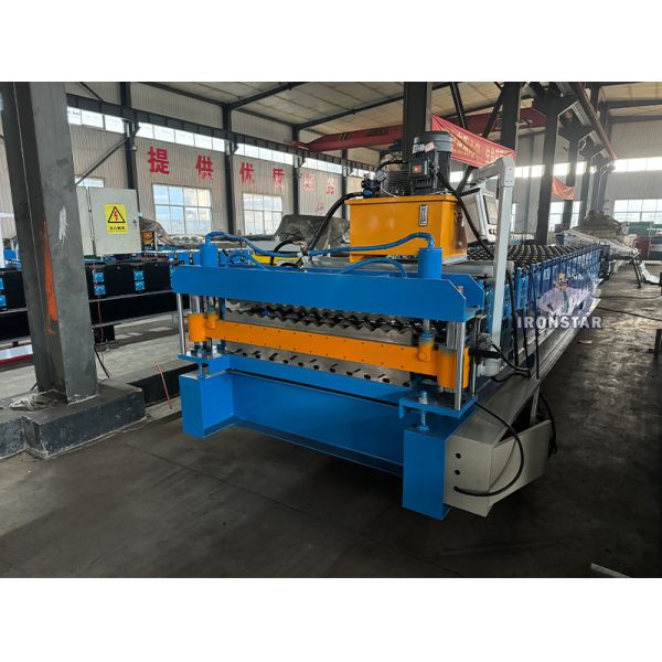 “European Standard Double Layer Roll Forming Machine 5 Rib & 6 Rib Trapezoidal Sheet Profiles CE Certified Automatic Roll Forming Equipment for Hungary Roof Panel Production Line ”