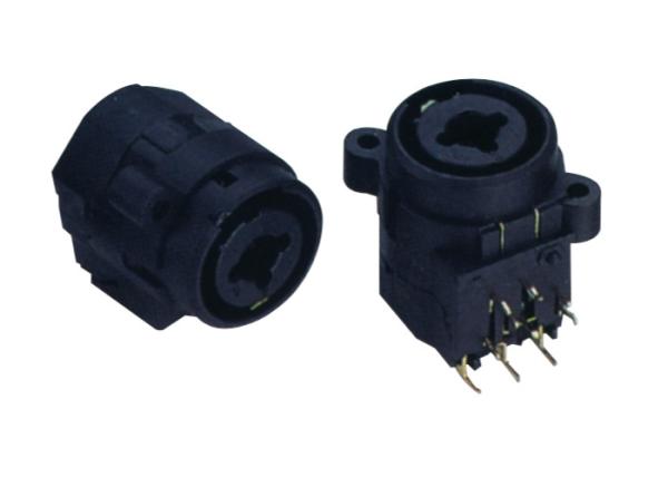 Audio Vertical Female Type XLR Combo Connector With 1/4 Stereo Jack