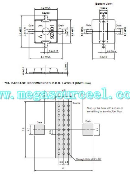 RF Power Transistors N77580AA 30V N-Channel AlphaMOS MOTOROLA RF Power Transistors
