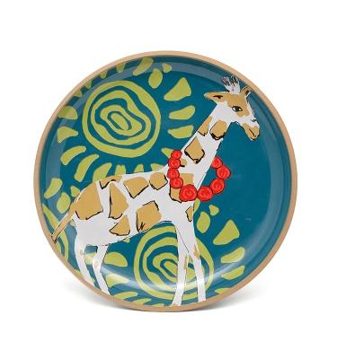 Pottery Stoneware Lovely Design Cute Animal Printed Grey Green Halloween Dinner Plates Ceramic