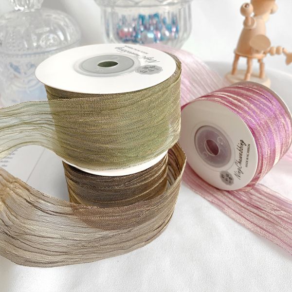 Полиэстерная лента для организмы 38 мм экологически безопасная бледно-розовая лента для организмы