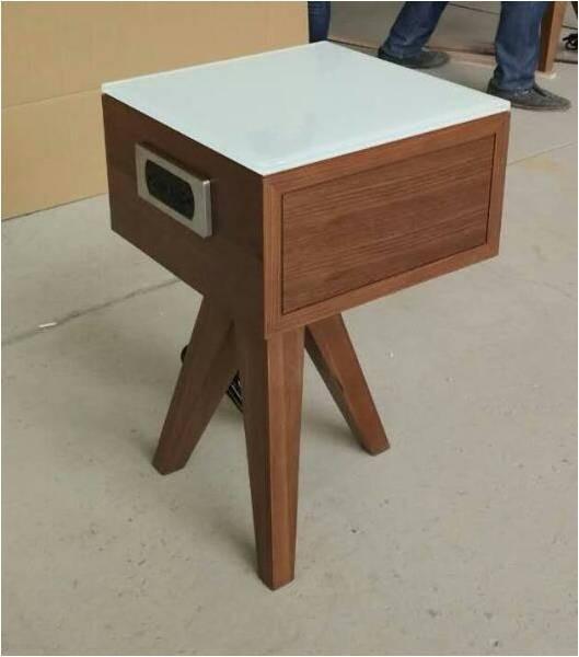 glass top wooden night stand /bed side table,hospitality casegoods,hotel furniture NT-0083