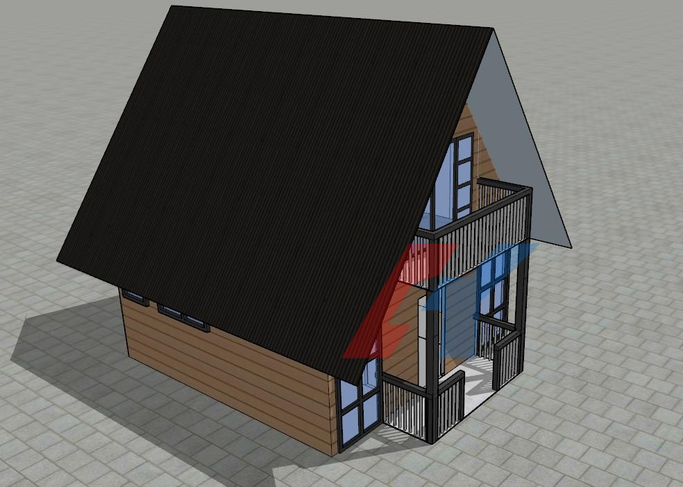 Villa moderne de luxe 6x6m 36 mètres carrés 2 étages maison en acier préfabriquée