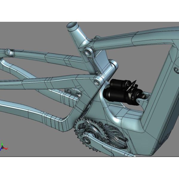 29 Full Suspension Carbon Ebike Frame Electric Bicycle Frame Bafang Disc Brake