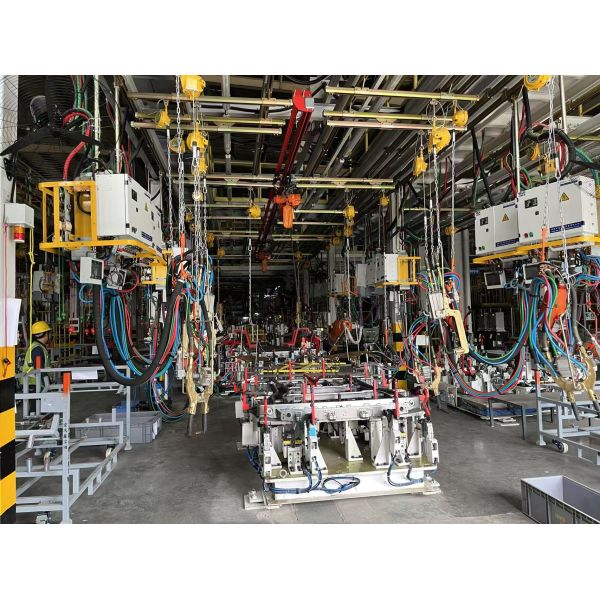 360 Rotatable Pneumatic Flexible Arm Construction & Hardware Suspension Spot Welder