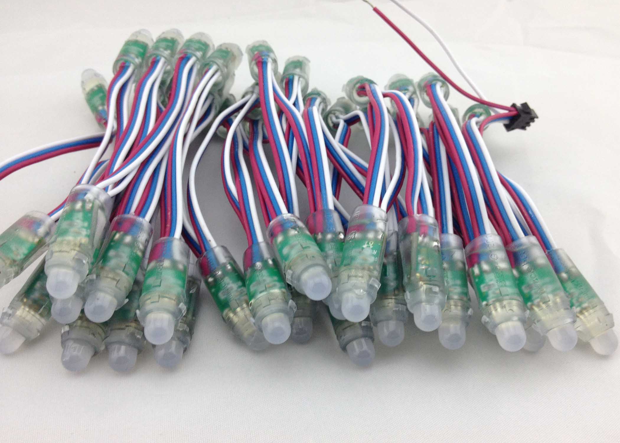 Свет умный IC пиксела СИД RGB знака полного цвета 12mm IP67 DC5V контролировал 0.3w/ПК