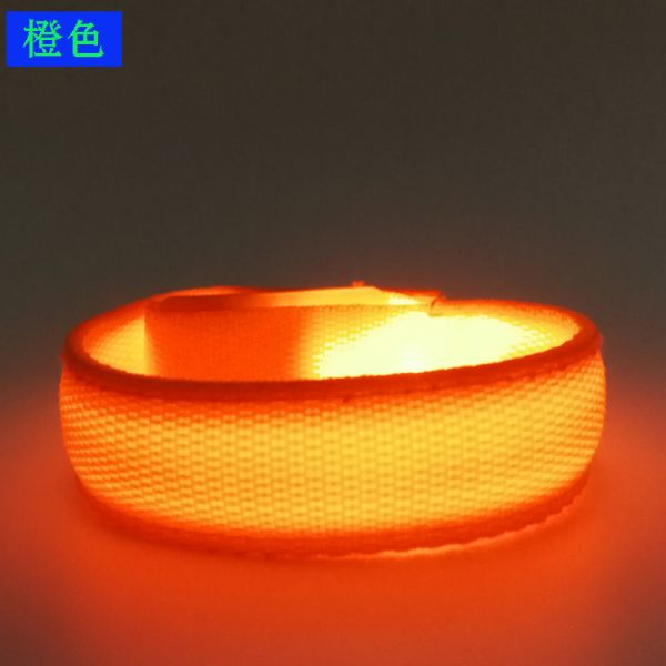Custom Offset Printing Nylon Flashing LED Bracelets Glow in Dark for Events Concerts