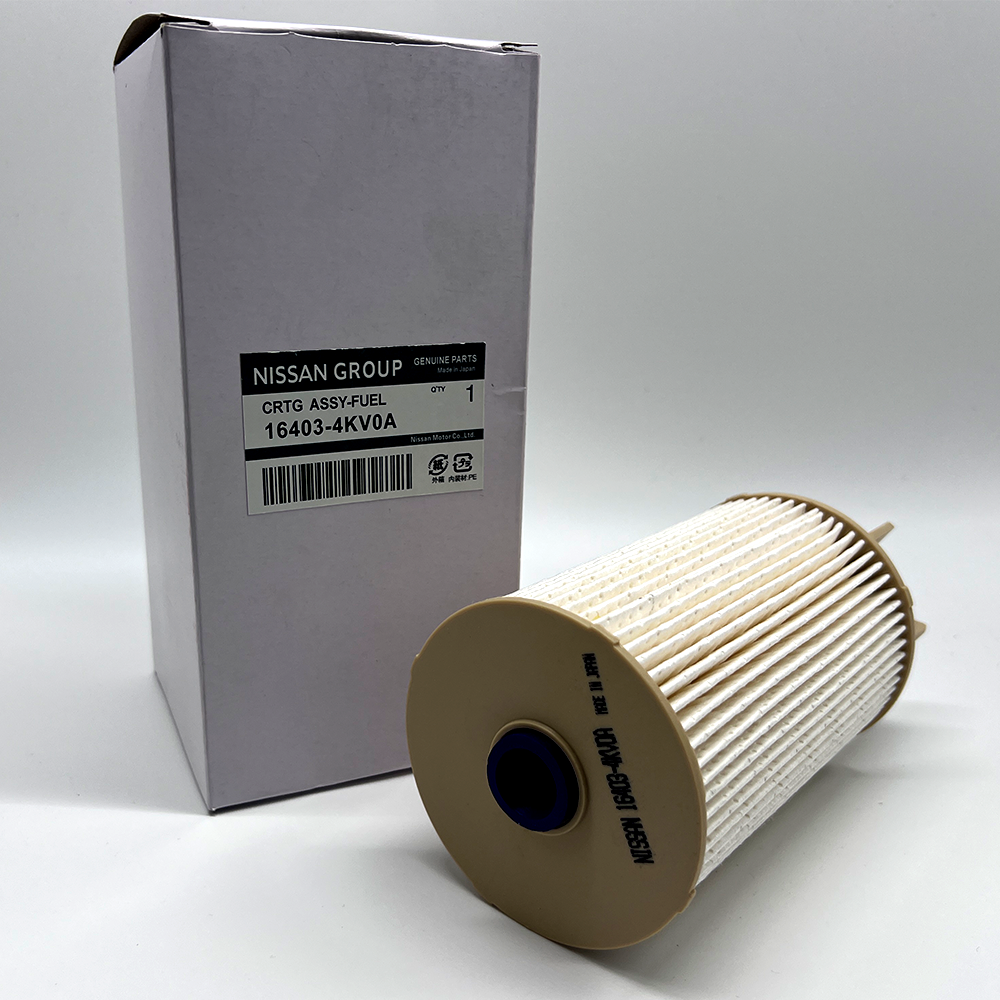 16403-4KV0A Diesel Fuel Filter Fits Nissan Navara NP300 D23, Cross Ref SN25162, Ø81.7×162.5mm Multi-Layer Beige Filter Media with Full Rubber Seal Kit, OE Standard & Easy Installation