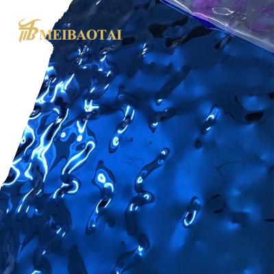 PVD Water Ripple Stainless Steel Sheet , 0.55mm Polished Stainless Plate