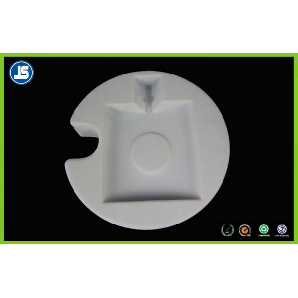 Beautiful Glass Perfume Clamshell Flocking Tray , White Plastic Cosmetic Trays