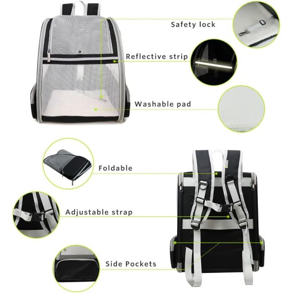 Mochilas transportadoras innovadoras para mascotas, tipo burbuja, para gatos y perros, mochila para gatos