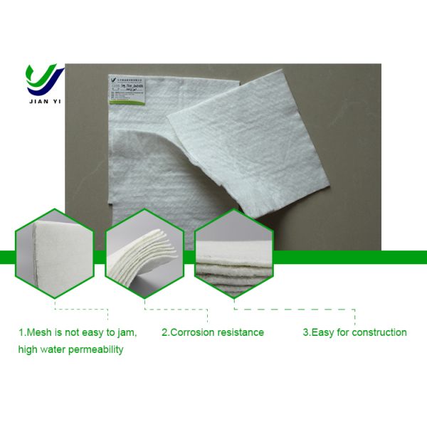 250g Polyester Long Fiber Geotextile with UV Resistance 70% and High Temperature Resistance 230℃ for River Regulation