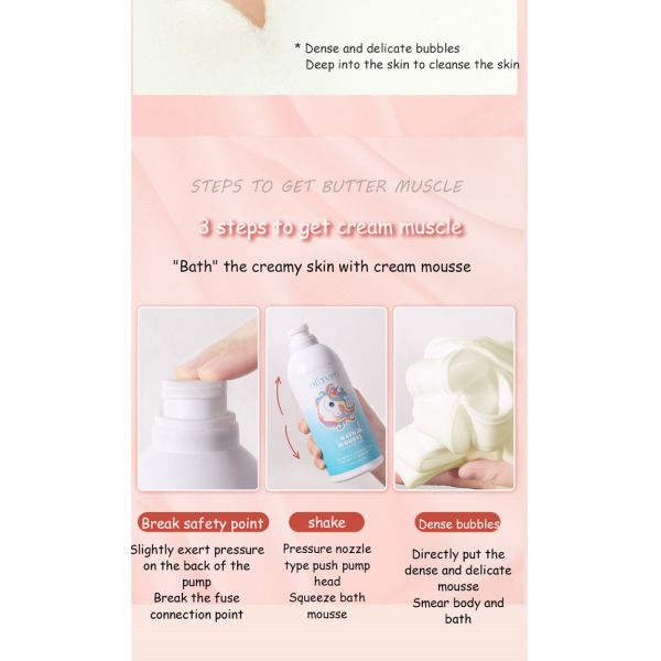 Goat Milk Hotel Shower Gel Bath Shower Mousse Foam Body Bubble Wash Lotion