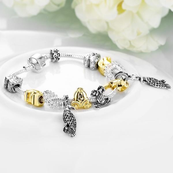 SJ Personalized Women Jewelry Accessories Vintage Ethnic Style Magnet Buckle Mix Animals Fish Charm Bead Bracelet