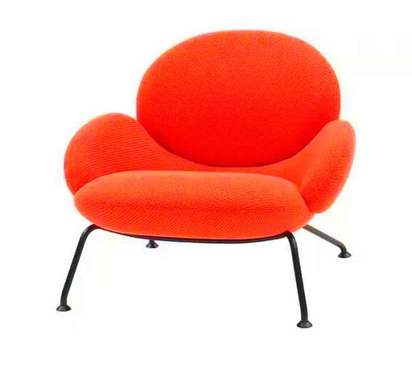 Modern design black legs fabric living room chair upholstered high back leisure chair with armrest