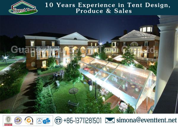 Fashion Wedding Clear Span Tent Easy Assemble With Transparent Cover ISO