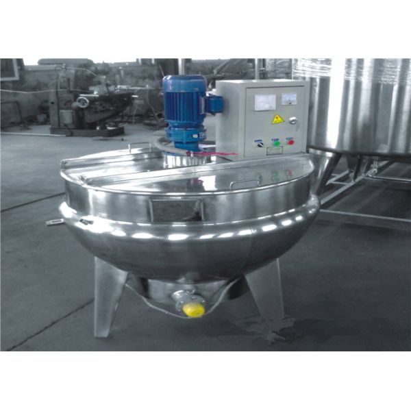 Professional Stainless Steel Jacketed Kettle 50 - 500L Capacity Steam / Electric Heating