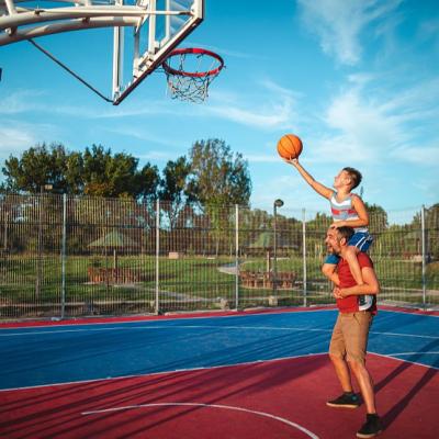 Silicon PU Acrylic Tennis Court Outdoor Eco Basketball Court Installation