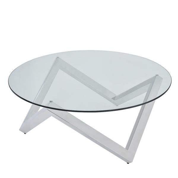 Lightweight Coffee Cafe Tables Glass Material Multipurpose Practical