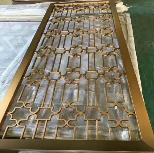 201 stainless steel modern novel marble room divider partition wall