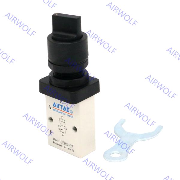 3/2 way S3HS-M5, S3HS-06, S3HS-08 AIRTAC S3 Series Control Valve M5 1/8 1/4