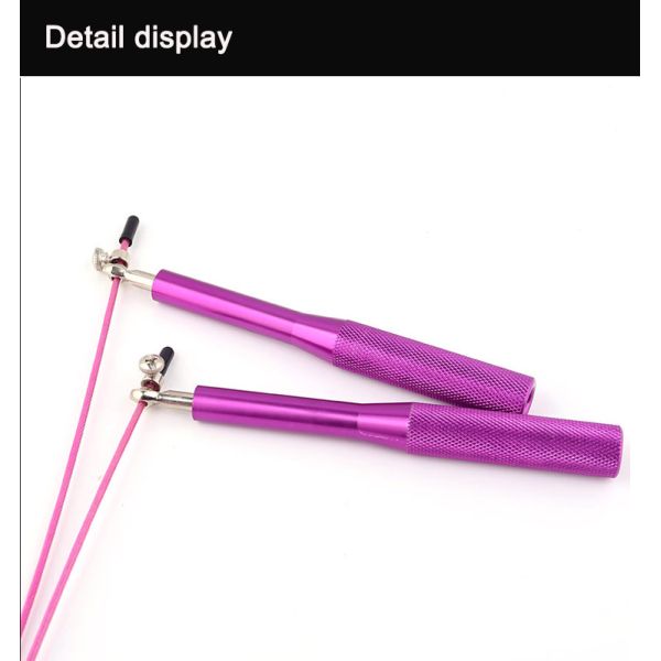 High Speed Jump Rope Steel Cable Adjustable Weighted Aluminum Handle